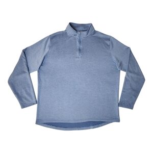 Peter Millar Men's Blue Quarter-Zip Sweater